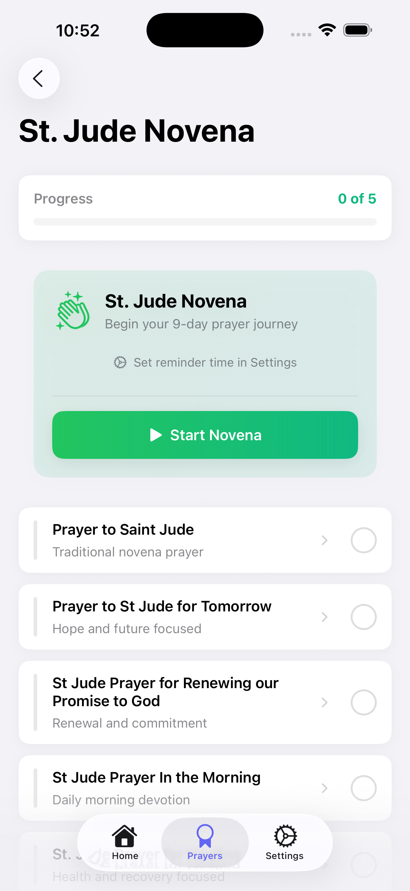 St. Jude Novena prayer screen